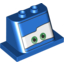 Набор LEGO Windscreen 2 x 3 x 2 with 2 x 4 Base with Eyes on White Background Print 5, Голубой
