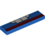 Набор LEGO Tile 1 x 4 with Teeth and Dark Red Stripe Print  (9479), Голубой