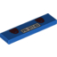 Набор LEGO Tile 1 x 4 with Tow Hooks and 'PN 217-63' Print (9479), Голубой