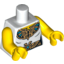 Набор LEGO Torso Tunic with Egyptian Royal Seal and Belt Print / Yellow Arms / Yellow Hands, Белый
