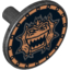 Набор LEGO Minifig Shield Round Flat with Gold Dragon Head with Jagged Teeth Print, Pearl Dark Gray