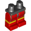 Набор LEGO Legs and Black Hips with Boxing Trunks with Gold Piping Print, Красный