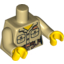Набор LEGO Torso Safari Shirt with Pockets and Belt and 'Zoo' Print / Tan Arms / Yellow Hands, Tan