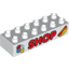 Набор LEGO Duplo, Brick 2 x 6 with Ice Cream Cone, 'SHOP', and Hot Dog Print, Белый