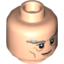 Набор LEGO Minifig Head with Thick Gray Eyebrows and Smile Print [Hollow Stud], Light Flesh