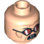 Набор LEGO Minifig Head Dual Sided Red Sunglasses / Red Lenses Flapped Up Print (Doc Ock) [Hollow Stud], Light Flesh
