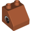Набор LEGO Duplo, Brick 2 x 2 Slope 45 with Eye with White Spot and Curve Print on Both Sides, Темно-оранжевый