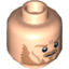 Набор LEGO Minifig Head Dual Sided LotR Eomer Beard and Crow's Feet Frowning / Shouting Print [Hollow Stud], Light Flesh