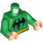 Набор LEGO Torso Muscles Outline with Dragon Print (Iron Fist) / Green Arms / Light Flesh Hands, Зеленый