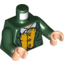 Набор LEGO Torso Jacket and Yellow Waistcoat Print / Dark Green Arms / Light Flesh Hands, Темно-зеленый