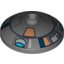 Набор LEGO Dish 3 x 3 Inverted (Radar) with SW Droid T7-O1 Print, Темный сине-серый