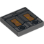 Набор LEGO Tile 2 x 2 with SW Droid T7-O1 Panel Print [9497], Темный сине-серый