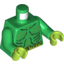 Набор LEGO Torso Muscles Outline with Swamp Plants and Scales Print / Green Arms / Lime Hands, Зеленый