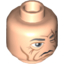 Набор LEGO Minifig Head Male Scar over Left Eye, Wrinkles Print (Even Piell) [Hollow Stud], Light Flesh