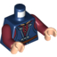 Набор LEGO Torso Waistcoat Long with Dark Red Shirt and Brown Belt Print / Dark Red Arms / Light Flesh Hands, Темно-синий