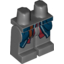 Набор LEGO Legs and Hips with Dark Blue Vest Tails and Belt Print, Темный сине-серый