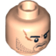 Набор LEGO Minifig Head Male Large Scar and Stubble Print [Hollow Stud], Light Flesh