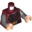 Набор LEGO Torso LotR Leather Straps and Ornate Belt Buckle Print [Gimli] / Dark Bluish Gray Arms / Light Flesh Hands, Темно-красный