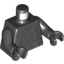 Набор LEGO Torso Cloak with Gray Folds Print / Black Arms / Black Hands, Черный