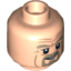Набор LEGO Minifig Head Dual Sided LotR Goatee Smile / Determined Print [Theoden [Hollow Stud], Light Flesh