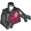 Набор LEGO Torso Ninjago Red Energy Print (NRG Cole) / Black Arms / Black Hands, Черный