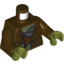 Набор LEGO Torso Monster Fighters Monster with Stapled Olive Skin and Stitched Vest Print / Dark Brown Arms / Olive Hands, Темно-коричневый