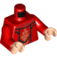 Набор LEGO Torso Female Dress with Gold Ornaments Print / Red Arms / Light Flesh Hands, Красный