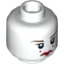 Набор LEGO Minifig Head Female with Red Lips, Eyelashes, 2 Red Dots on Cheeks Print [Hollow Stud], Белый