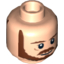 Набор LEGO Minifig Head Dual Sided Beard, Brown Eyebrows, Moustache, White Pupils / Breathing Apparatus Print [Hollow Stud], Light Flesh