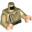 Набор LEGO Torso Layered Robe, Brown Belt Print and Padawan Braid Print / Tan Arms / Light Flesh Hands, Tan