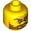 Набор LEGO Minifig Head Male Bushy Beard and Eyebrows, Wrinkles Print [Hollow Stud], Желтый