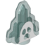 Набор LEGO Rock 1 x 2 Crystal Stepped with White Ghost Moonstone Print, Trans-Light Blue