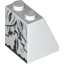 Набор LEGO Slope 65 2 x 2 x 2 with Bottom Tube with Torn Dress Print (Zombie Bride), Белый