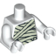 Набор LEGO Torso Glow in Dark Mummy Wrapping Print / White Arms / White Hands, Белый