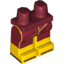 Набор LEGO Legs and Dark Red Hips with Dark Red Toga and Brown Sandals Print, Желтый