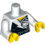 Набор LEGO Torso Metallic Silver Medallion with Dollar Sign Print / Yellow Arms / Yellow Hands, Белый