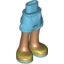 Набор LEGO Friends Hips and Shorts, Medium Dark Flesh Legs and Lime Sandals Print, Medium Dark Flesh