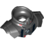 Набор LEGO Minifig Armor Neck and Shoulder with Silver and Red Print, Черный
