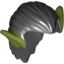 Набор LEGO Minifig Hair Orc with Olive Green Ears Print, Черный