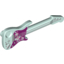 Набор LEGO Minifig Guitar Electric with Silver Strings and Stars on Magenta Background Print, Light Aqua