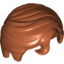 Набор LEGO Minifig Hair Swept Right with Front Curl, Темно-оранжевый