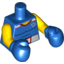 Набор LEGO Torso Team GB Shirt with Muscles Outline and Belt with 'GB' Print / Yellow Arms / Blue Boxing Gloves, Голубой
