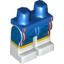 Набор LEGO Legs and Blue Hips with Wrinkled Shorts, Yellow Stripe and White Vertical Lines Print, Белый