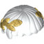 Набор LEGO Minifig Hair Short, Straight Cut Fringe with Gold Laurel Wreath Print, Белый