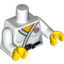 Набор LEGO Torso Judo Kimono with Black Belt and Team GB Logo Print / White arms / Yellow hands, Белый
