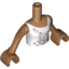 Набор LEGO Torso Friends White Vest Top with Squares Print, Medium Dark Flesh Arms with Hands, Medium Dark Flesh