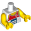 Набор LEGO Torso Tank Top with 'TEAM GB 1948' Print / Yellow Arms / Yellow Hands, Белый