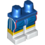 Набор LEGO Legs and Blue Hips with Wrinkles and Yellow Stripe Print, Белый
