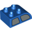 Набор LEGO Brick 2 x 3 with Curved Top and Double Window Print on Both Sides, Голубой