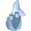 Набор LEGO Tail, Mermaid Curved with Silver Scales Print, Bright Light Blue